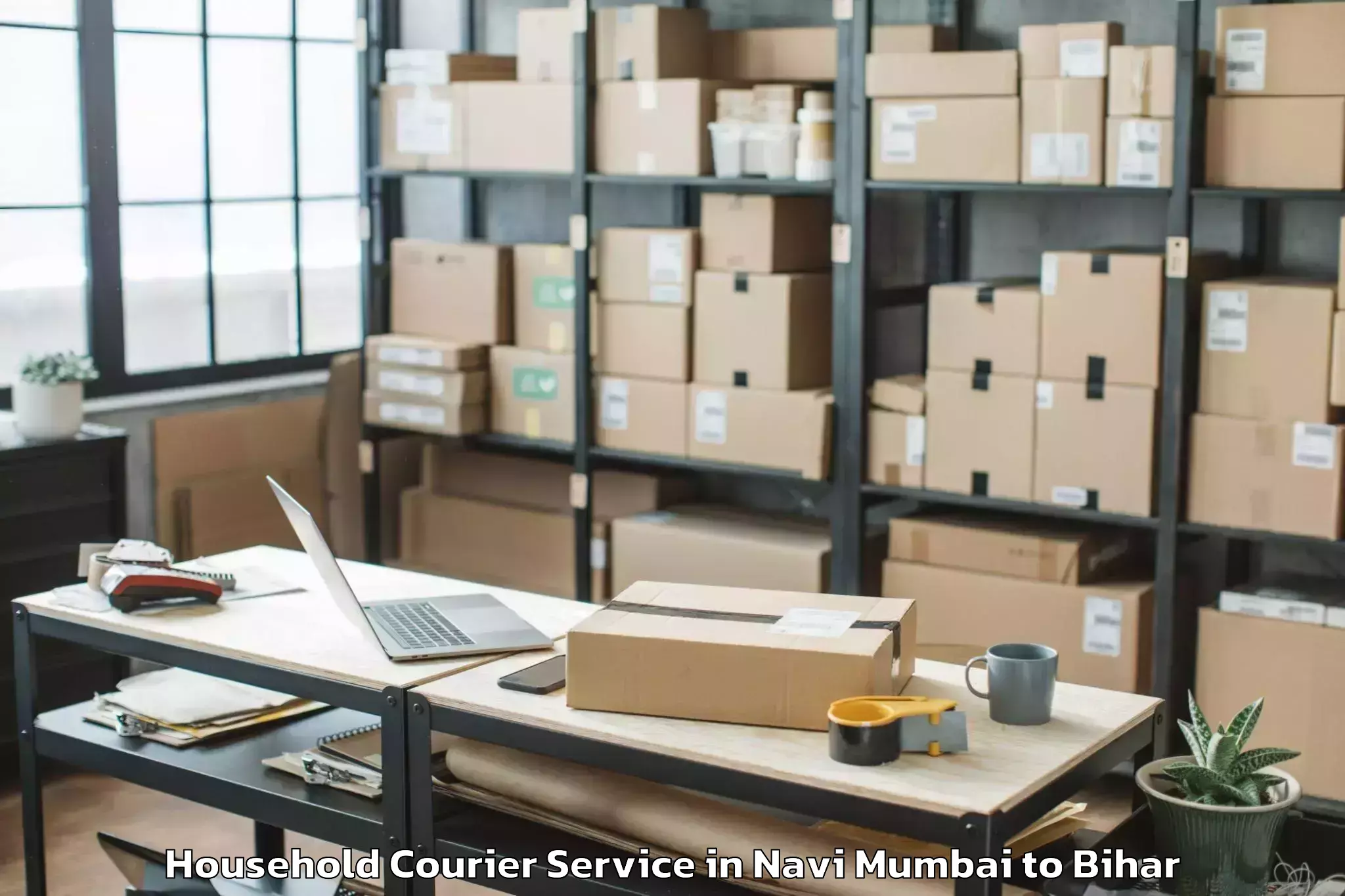 Quality Navi Mumbai to Teghra Household Courier